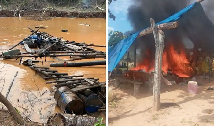 Madre de Dios: Fuerzas Armadas golpean a la minería ilegal y destruyen recursos valorizados en más de S/8.3 millones